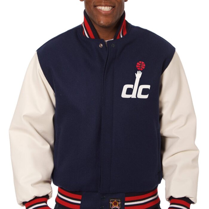 Washington Wizards Domestic Wool and Leather Jacket