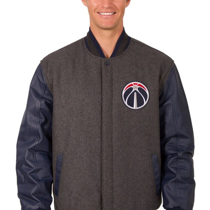 Washington Wizards Reversible Wool and Leather Jacket