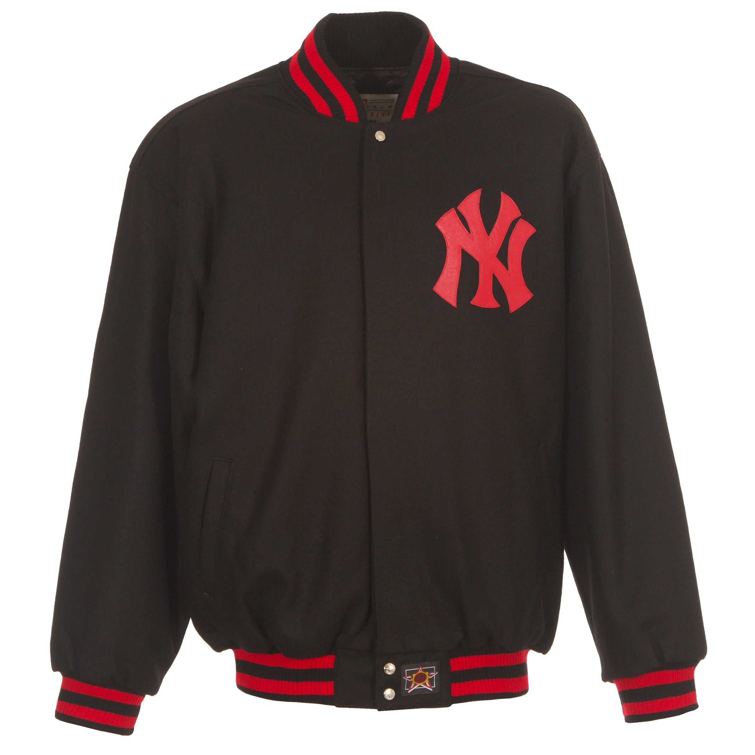 New York Yankees All Wool Jacket with Leather Logos