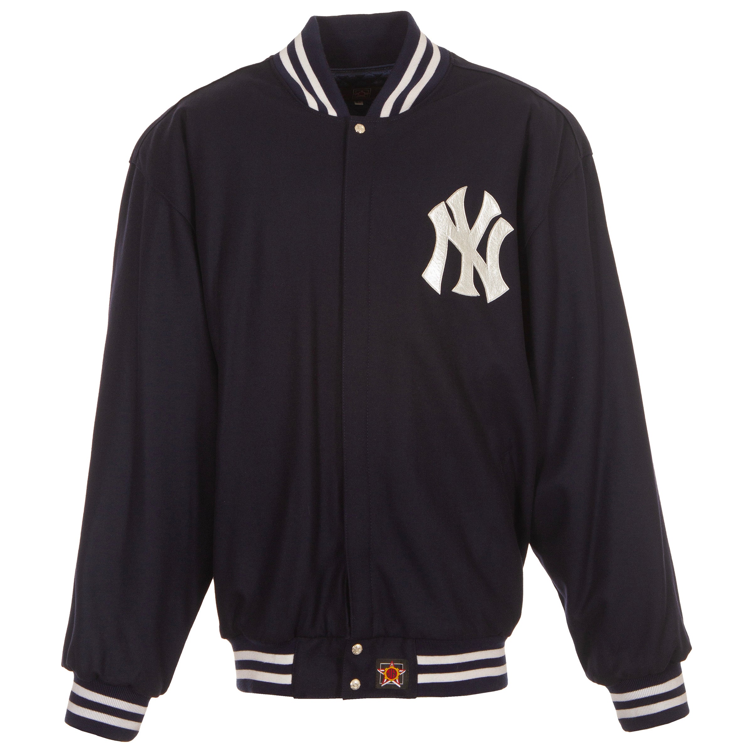 New York Yankees All Wool Jacket with Leather Logos